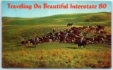 Postcard Interstate 80 Sand Hills Northern Nebraska USA North America picture