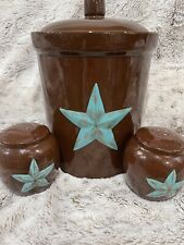 Turquoise Star Salt & Pepper shakers HiEnd  Accents Cookie Jar Canister Western picture