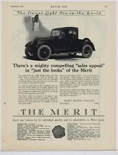 1922 Merit Motor Co. Ad: Finest Light Six in the World - Cleveland, OhiO picture