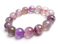 Natural Super Seven 7 Lepidocrocite Melody Stone Beads Bracelet 15mm AAAA picture