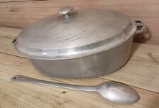 Vintage Wagner Ware Sidney  265 Oval Roaster with a Wagner Spoon & bottom Plate  picture