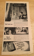 1950 JUNE ALLYSON for WOODBURY POWDER - Vintage Magazine Ad picture