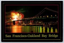 California San Francisco Oakland Bay Bridge  Vintage Postcard Continental picture