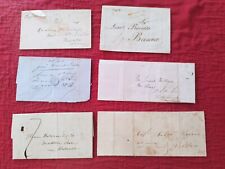 Antique Postal Letters Mixed 1800s Early Handwriting 5x Letters, 1x Cover  picture