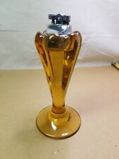 Vintage MCM Viking Glass 6 Petal Yellow Table Lighter WORKS READ picture