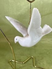 Vintage 1995 Lladro Porcelain Landing Dove 6266 Christmas Ornament Love Peace  picture