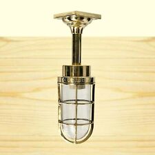 NauticalBulkhead Marine Light Brass Finished Antique Style Ceiling Light picture
