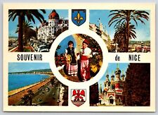 Postcard France Souvenir De Nice Buildings People Streets View picture