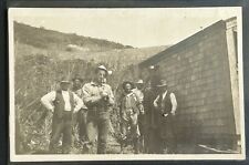Montana Mountain Men. Real Photo Postcard Hatchet And Cigarette. Vintage RPPC picture