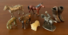 Lot of 6 Miniature Horse Figurines + Cowboy Boots picture