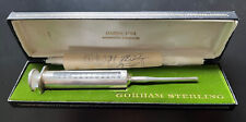 VINTAGE 1960'S GORHAM STERLING SILVER MARTINI SPIKE SYRINGE IN DISPLAY BOX picture