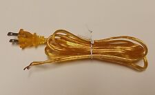 8' CLEAR GOLD PLASTIC COVERED LAMP CORD SET POLARIZED PLUG 18/2 SPT-1 NEW 30254J picture
