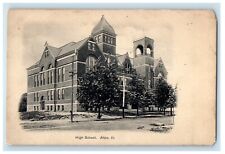 c1905 High School Building Alton Illinois IL Unposted Antique Postcard picture