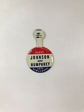 ELECT JOHNSON and HUMPHREY VOTE DEM, LAPEL PIN FOLD-OVER, PRESIDENTIAL CAMPAIGN picture