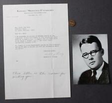 Tennessee Lincoln Memorial University Dr. Herbert Livesay signed 1971 letter --- picture