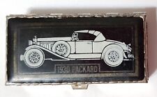 VTG Silvertone Enameled Metal Pill Box w/ 1930s Packard Transfer 2