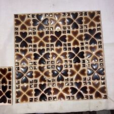Vintage Mid Century Modern Eames Era Mosaic 2 Trays 10.5” and 3.5” Square picture