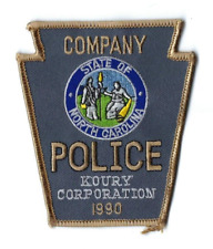 Koury Corporation NC North Carolina Company Police patch - NEW picture