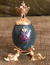 FABERGE IMPERIAL ERA SILVER GILDED ENAMELED EGG picture