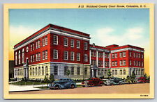 Vintage Postcard SC Columbia Richland County Court House Old Cars -3889 picture