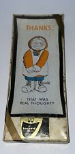Vintage Houze Art Glass Tray Trinket Dish “Thanks That Was Real Thoughty” 60/70s picture