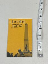 Vintage Lincoln's Tomb State Memorial Brochure with Map picture