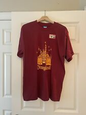 Vintage 80s Disneyland Castle Single Stitch T Shirt XL Maroon picture
