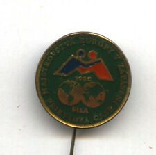 FILA EUROPEAN WRESTLING CHAMPIONSHIP pin Czechoslovakia 1980 lutte ringen badge picture