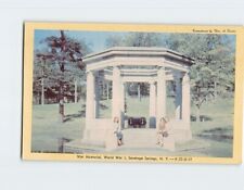 Postcard War Memorial World War 1 Saratoga Springs New York USA picture