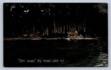 PC1/ Big Moose Lake New York Postcard c10 Adirondacks ADK Derr Laude 534 picture