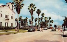 Sanford FL Florida Park Avenue Main Street Downtown Bandshell Vtg Postcard N9 picture