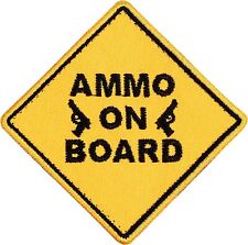 CAT OUTDOORS AMMO ON BOARD FUNNY PATCHES EMBROIDERED PATCH FOR BACKPACKS picture