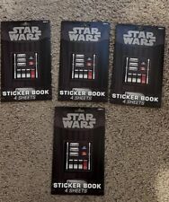 Set of 4 Star Wars INNOVATIVE Designs Sticker Books 4 Sheets Each NOS picture