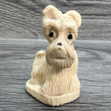 Figurine Scottie Dog Scottish Terrier Carved Salt Stone Vintage Puppy Home Decor picture