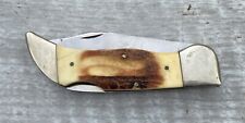 Old Vintage PARKER BROTHERS 2nd Cut Stag Clasp Lockback Pocket Knife Pocketknife picture