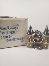 Dept 56 Snow Village Twin Peaks #5042-3 Retired 1986 Box Cord Christmas House picture
