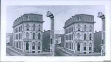 Vintage First National Bank Beautiful Stone Building Business 6X8 Vintage Photo picture