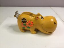 RARE 1969 Vintage Happy Hippo Tape Dispenser by Holiday Fair Inc. MOD Flowers picture