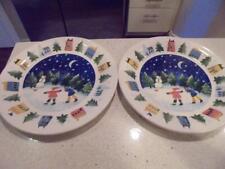 2 Nikko Winter Wonderland dinner plates mint condition ~ low fast shipping picture