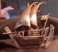 Vintage Sterling Silver Sail Boat Statue picture