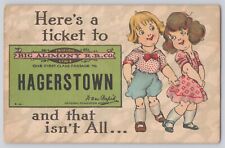 Postcard Maryland Hagerstown Big Alimony Railroad RR Line True Love 1915 picture