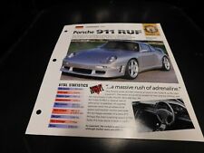 1997 Porsche 911 RUF Spec Sheet Brochure Photo Poster picture