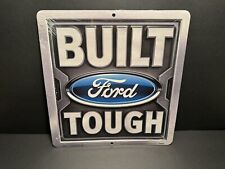 NEW Ford “Built Ford Tough” Embossed Tin Sign picture