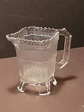 Antique EAPG King Glass Co PICKET AKA LONDON Creamer Footed 1880s picture