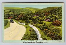 Cherokee IA-Iowa, General Greetings, Road View, Antique, Vintage Postcard picture