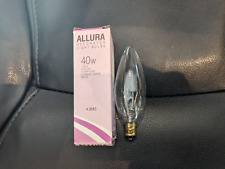 Allura Decorator 40W New Light Bulb Frosted Torpedo Candelabra Base Lot 25 Bulbs picture