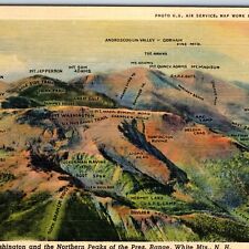 1935 White Mts, NH Mt. Washington Northern Peaks US Air Service Map Work PC A247 picture
