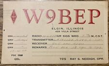 1930 - QSL Card - Elgin, Illinois USA - W9BEP - Ray Neidigh picture