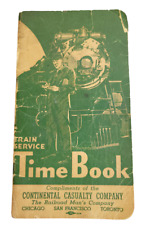 1939 Train Service Time Book Railroad Railway Continental Casualty Company B1 picture