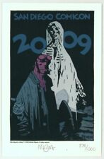 Doug Sneyd Collection Copy ~ 2009 SDCC Hellboy Art Print SIGNED by Mike Mignola picture